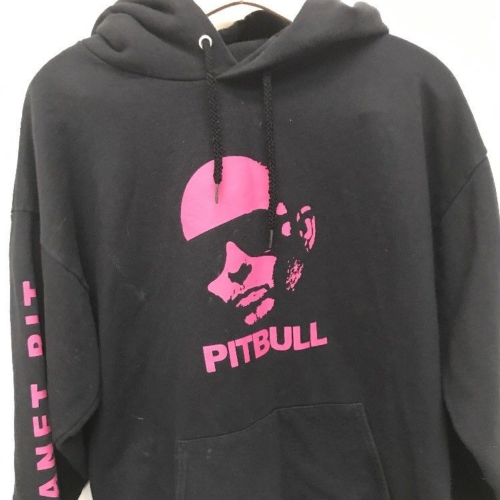 Mens Pitbull Concert Tour Pullover Hoodie S L